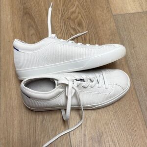 Rothy's Classic White Knit Sneakers